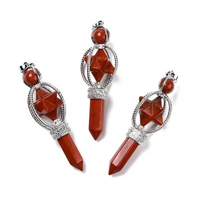 Natural Red Jasper Big Pendants