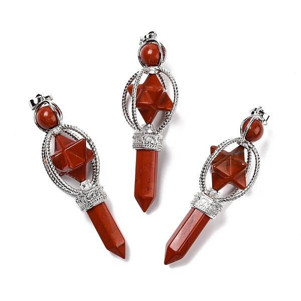 Natural Red Jasper Big Pendants