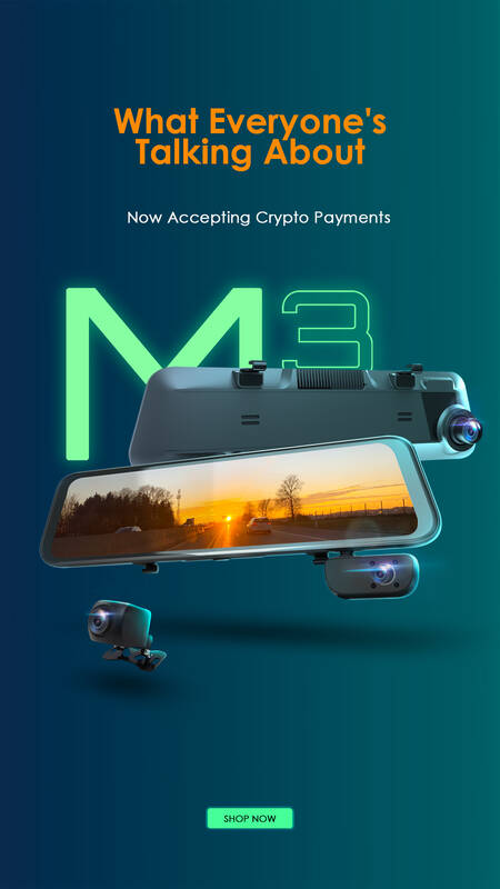 Rexing M3 3 Channel 1080p Front +1080p Cabin +1080p Rear Mirrored Dash Cam w/ GPS