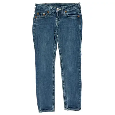 True Religion Skinny Jeans - 26W UK 4 Blue Cotton Blend
