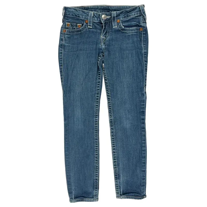 True Religion Skinny Jeans - 26W UK 4 Blue Cotton Blend