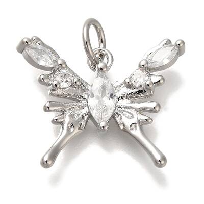 Rack Plating Brass Micro Pave Cubic Zirconia Pendants