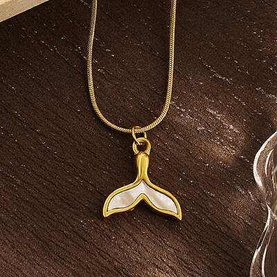 Fishtail Stainless Steel Pendant Necklaces for Women