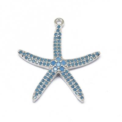 Alloy Micro Pave Cubic Zirconia Pendants