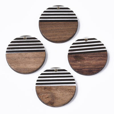 Resin & Walnut Wood Pendants
