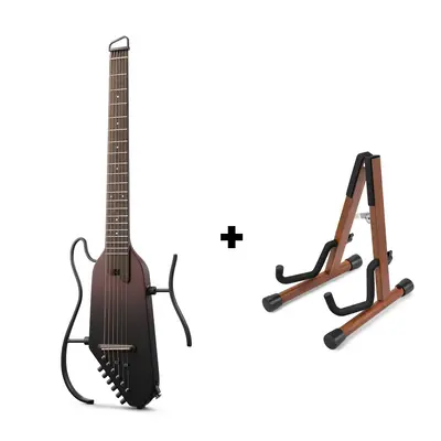 Donner HUSH™ I PRO Acoustic-Electric Travel Guitar - Space Fly / Guitar+Stand