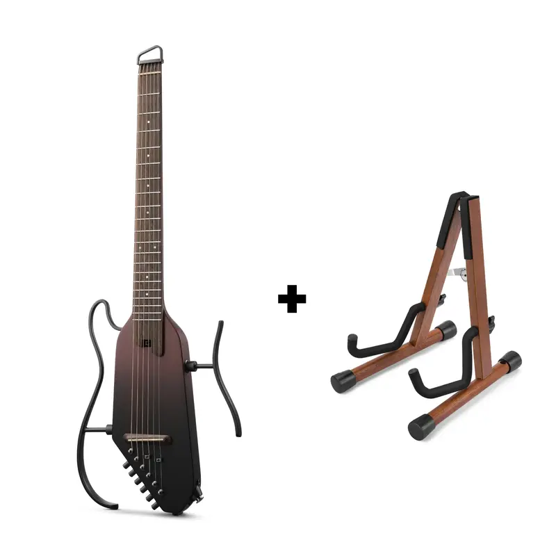 Donner HUSH™ I PRO Acoustic-Electric Travel Guitar - Space Fly / Guitar+Stand