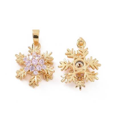 Brass Micro Pave Cubic Zirconia Pendants