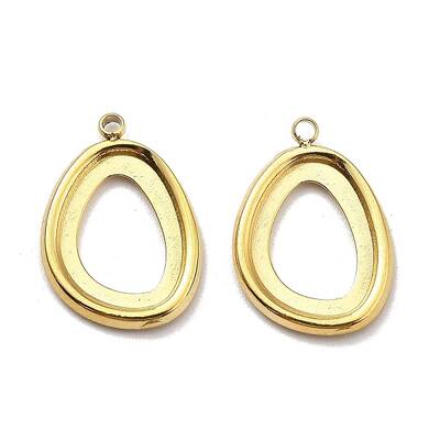 Ion Plating(IP) 304 Stainless Steel Pendant Cabochon Settings