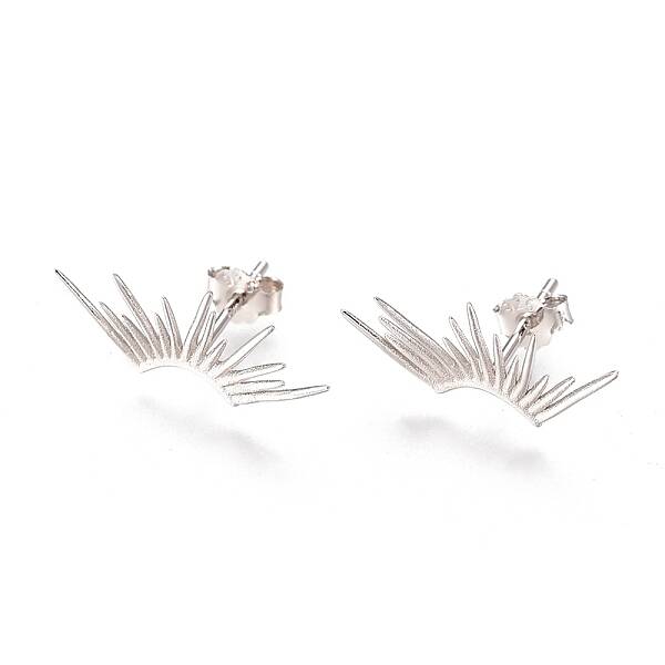 Anti-Tarnish Rhodium Plated 925 Sterling Silver Stud Earrings