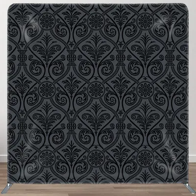 Aperturee Europe Classic Pattern Grey Fabric Party Backdrop Cover - Aperturee
