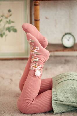 Pink baby girl's socks - Sienna | Size: 17/18