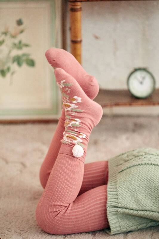 Pink baby girl's socks - Sienna | Size: 17/18