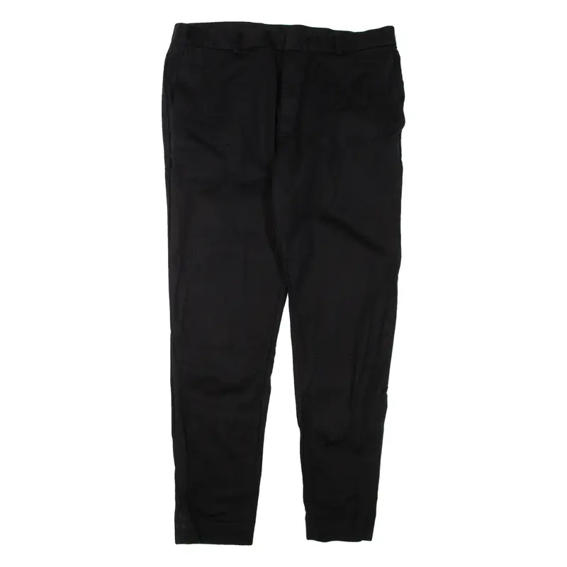 COS Mens Trousers Black Regular Tapered W34 L29