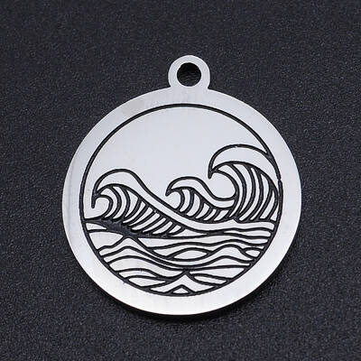 Non-Tarnish 201 Stainless Steel Etched Pendants