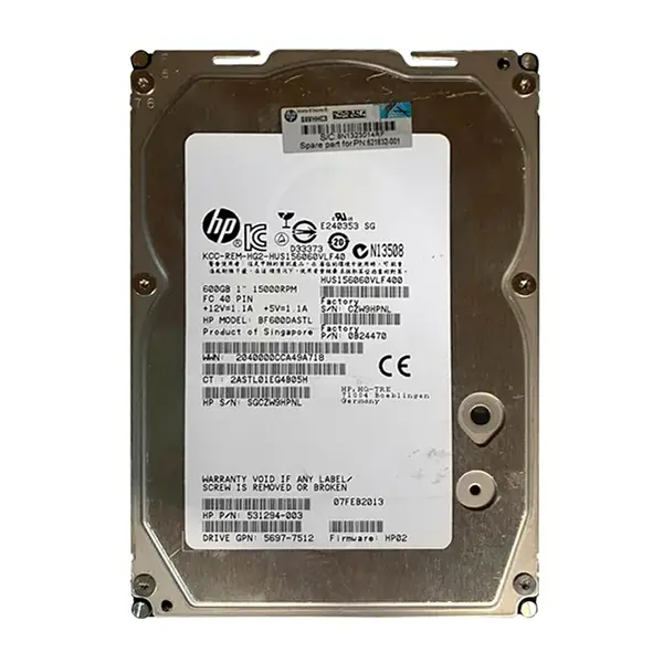 0B24470 HGST 600GB 4Gb/s Fibre Channel 15000 3.5-inch 64MB Hard Drive