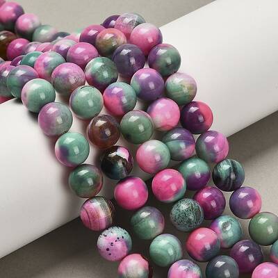 Dyed Natural Agate Beads Strands