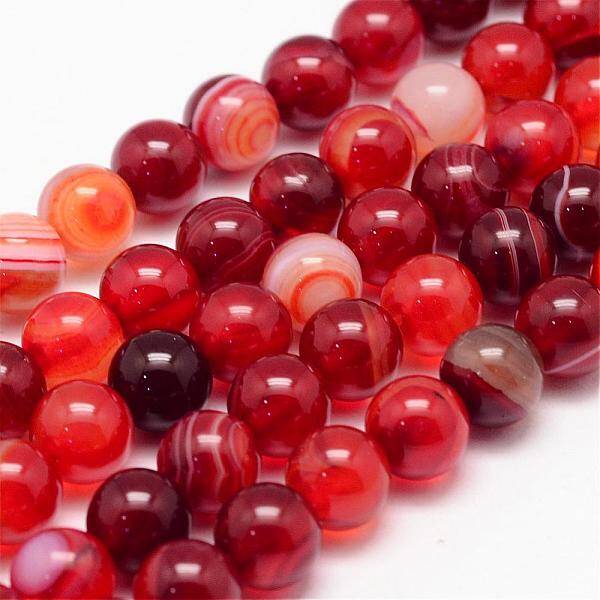 Natural Striped Agate/Banded Agate Bead Strands