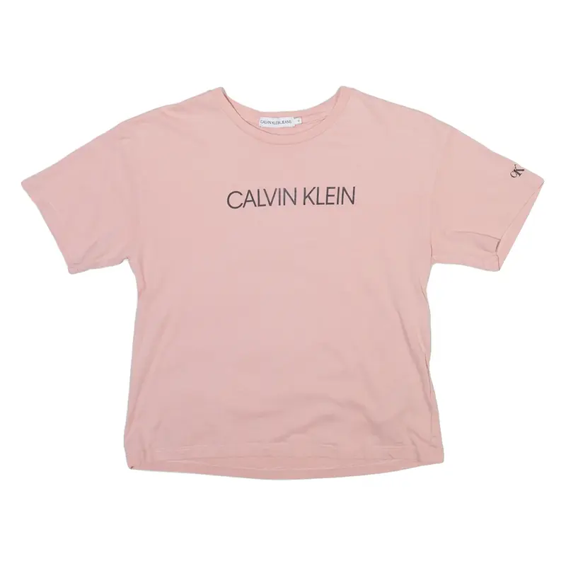 CALVIN KLEIN JEANS Girls T-Shirt Pink 10Y