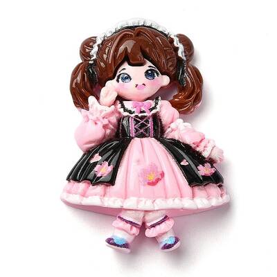 Cartoon Girls Opaque Resin Decoden Cabochons