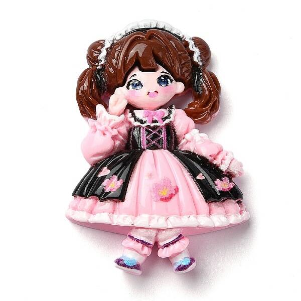 Cartoon Girls Opaque Resin Decoden Cabochons