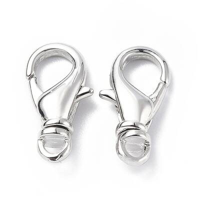Eco-Friendly Rack Plating Brass Lobster Claw Clasps