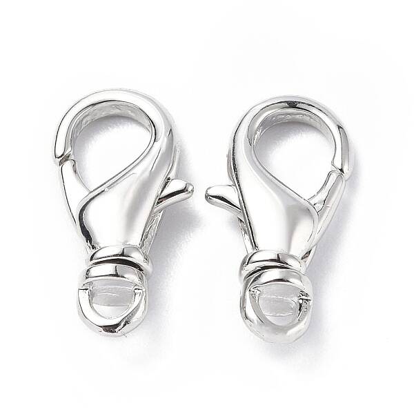 Eco-Friendly Rack Plating Brass Lobster Claw Clasps