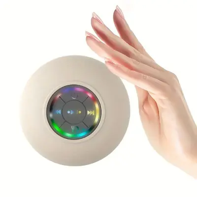 USB Rechargeable Portable Speaker, Waterproof Anti-fall Speaker, Suction Cup Design Wireless Bluetooth-compatible Speaker fo...