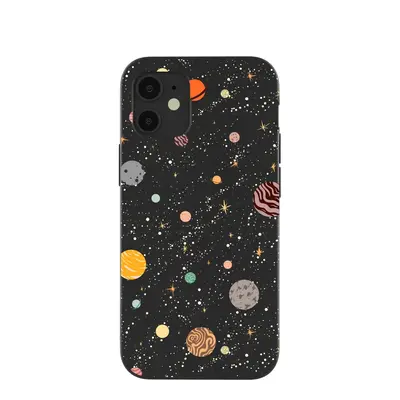 Black Galactic Glow iPhone 12 Mini Case