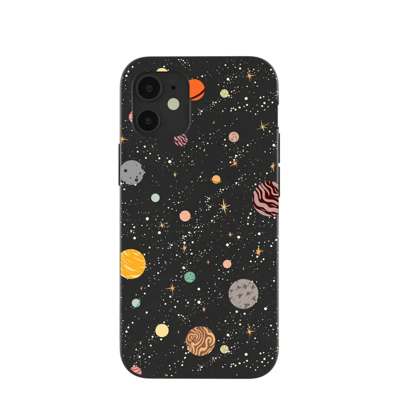 Black Galactic Glow iPhone 12 Mini Case