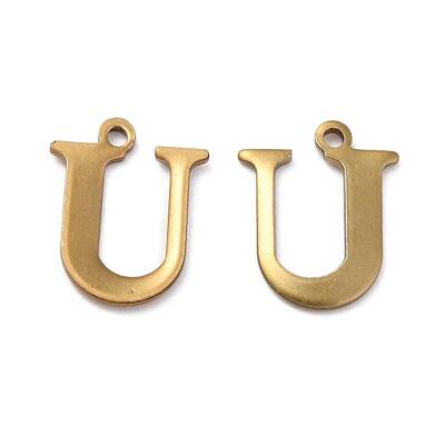304 Stainless Steel Alphabet Charms