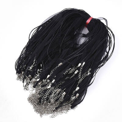 Waxed Cord and Organza Ribbon Necklace Making