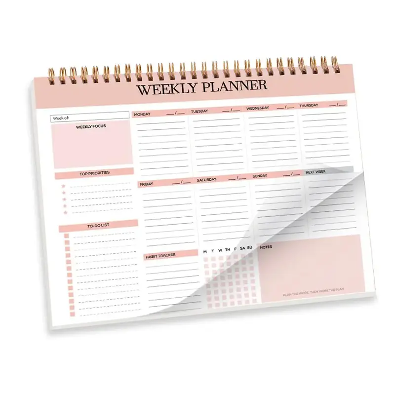Weekly Planner Notepad, 1 Count 52 Sheets Weekly To Do List Notepad, Weekly Planning Pad, Office Stationery & Supplies