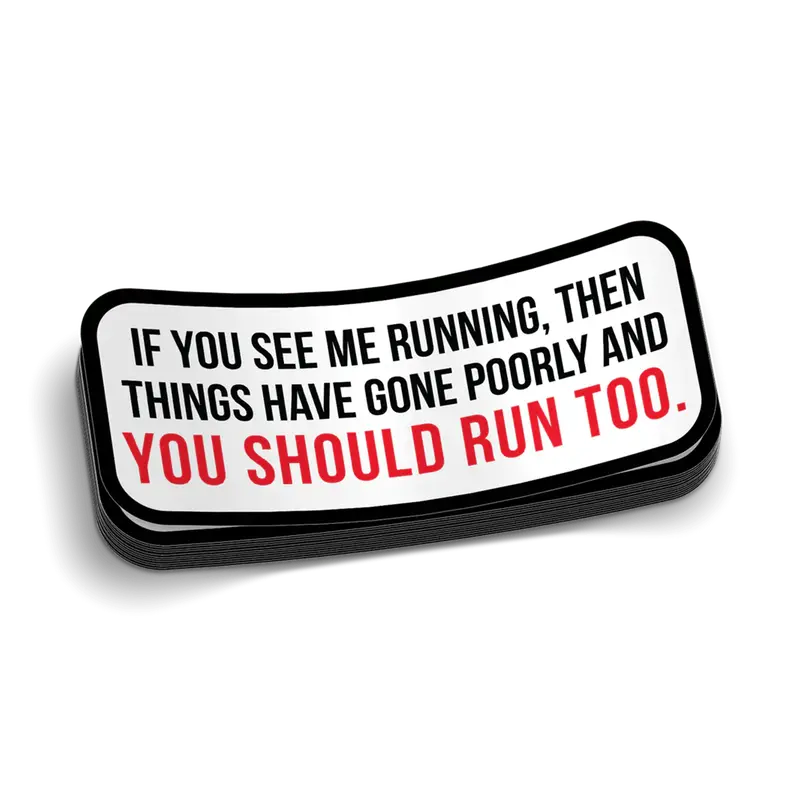 Run Hard Hat Decal
