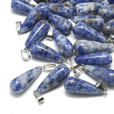 Natural Blue Spot Jasper Pendants
