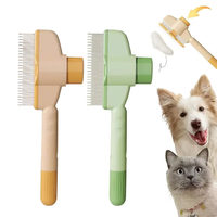 2Pack Pet Comb for Dogs Cats with Long Short Stainless Steel Metal Teeth for Shedding and Tangles, Self-Cleaning Pet Comb for...
