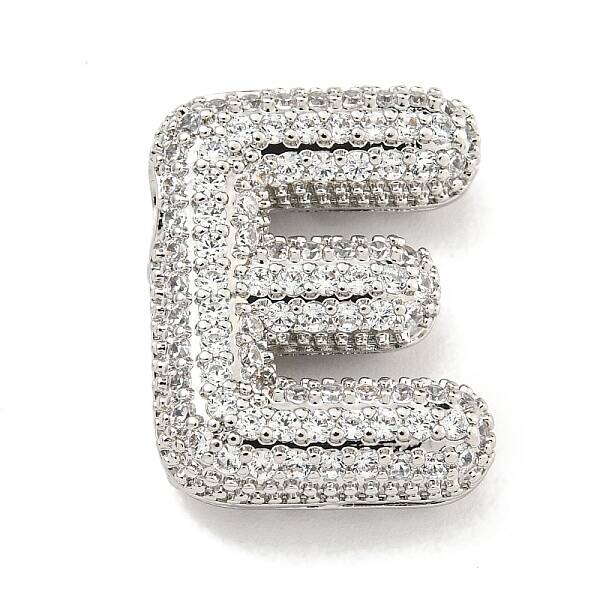 Platinum Plated Brass Micro Pave Cubic Zirconia Pendants