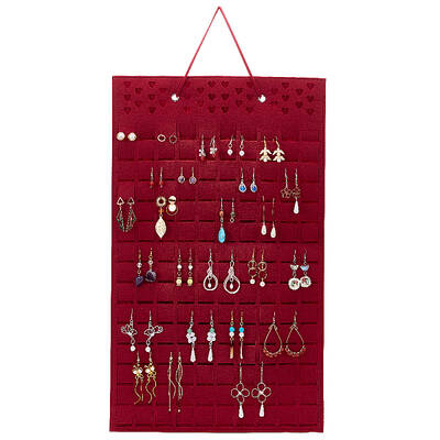 Soft Felt Wall-Mounted Earring Hanging Display Bags