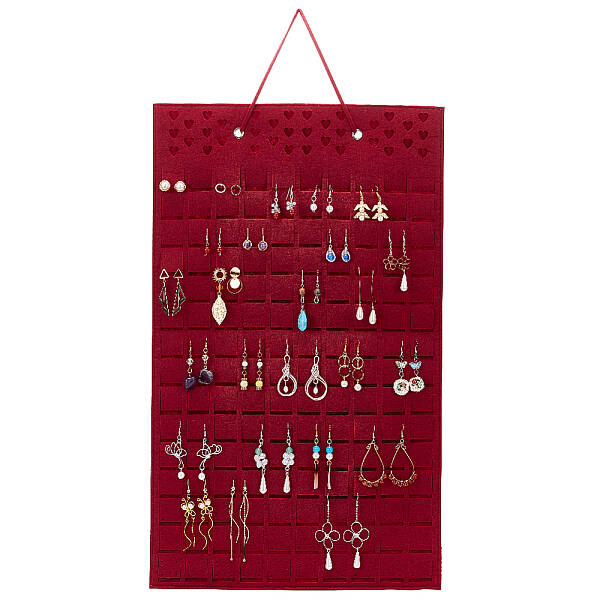 Soft Felt Wall-Mounted Earring Hanging Display Bags