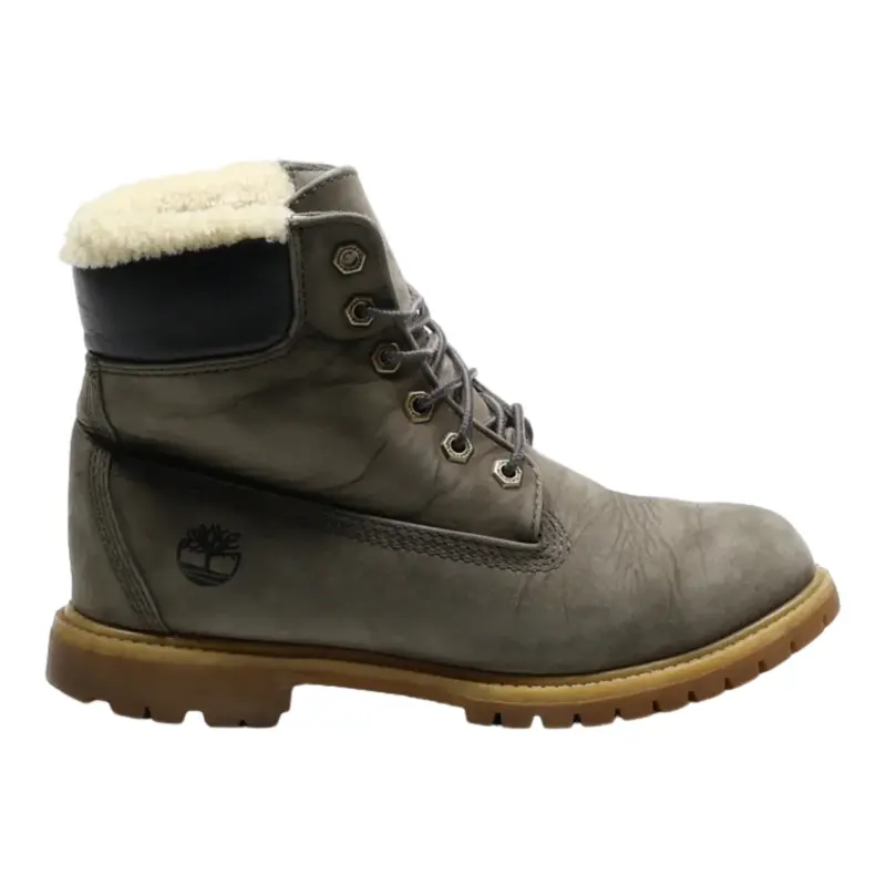 TIMBERLAND Lace-Up Boots Grey Leather Womens UK 5.5