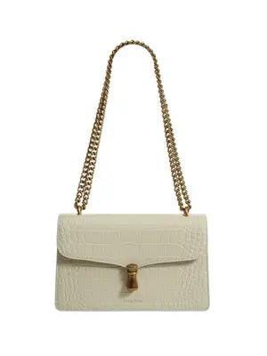 Smting croc chain flap bag