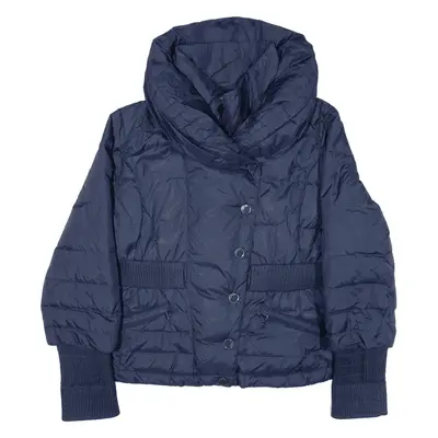 TAHARI Insulated Puffer Jacket Blue Nylon Womens L