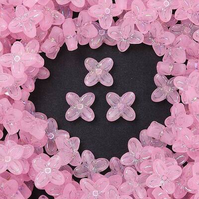 Frosted Transparent Acrylic Beads