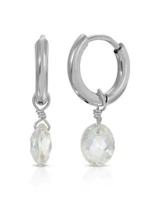 Northwich Moss Amethyst Hoops | Metal Color: Silver
