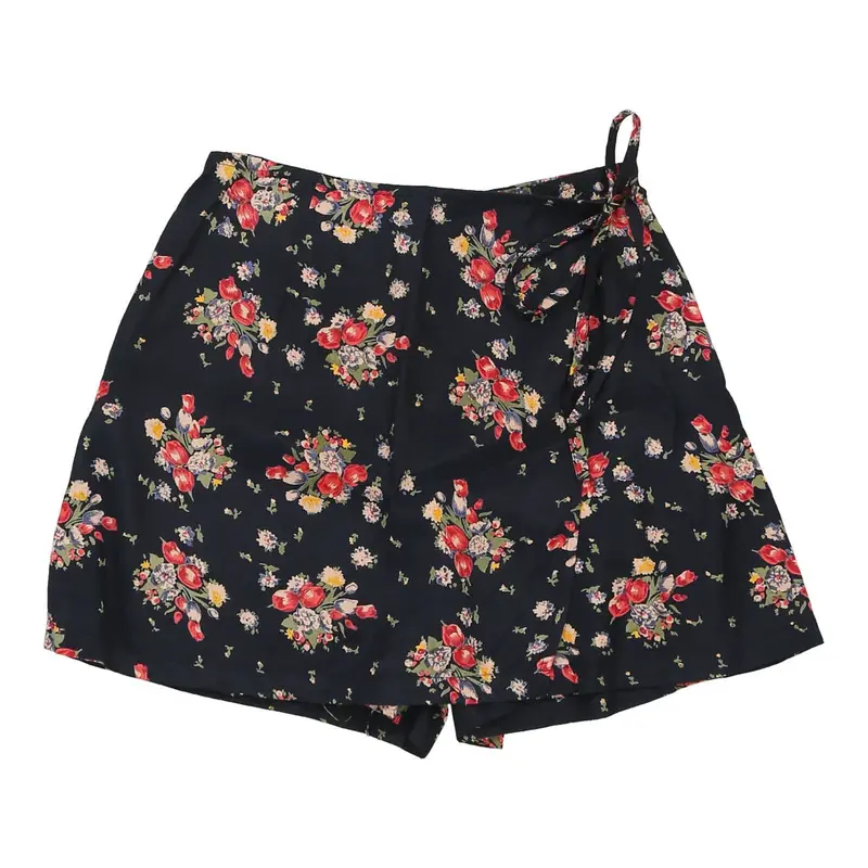 Details Floral Wrap Skirt - 24W UK 4 Navy Viscose