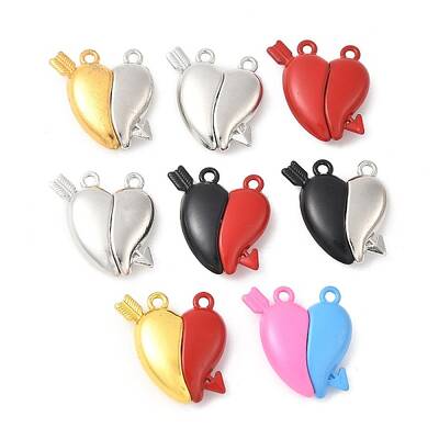 Spray Painted Alloy Magnetic Pendants