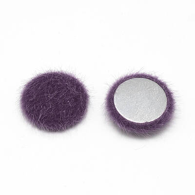 Faux Mink Fur Covered Cabochons