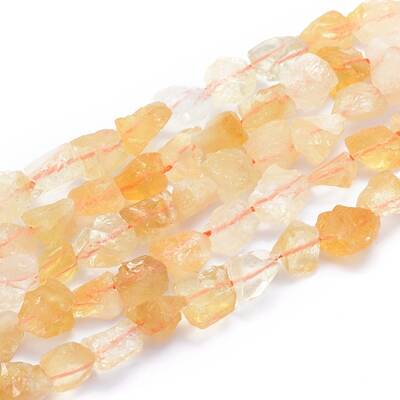 Raw Rough Natural Citrine Beads Strands