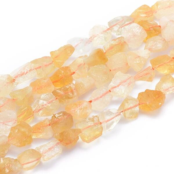 Raw Rough Natural Citrine Beads Strands