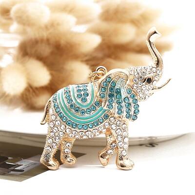 Alloy Rhinestone Keychain